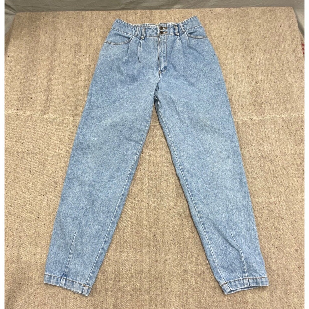 Vintage‎ Tapered Pleated Jeans Women Size 12 Blue 1990s Gap